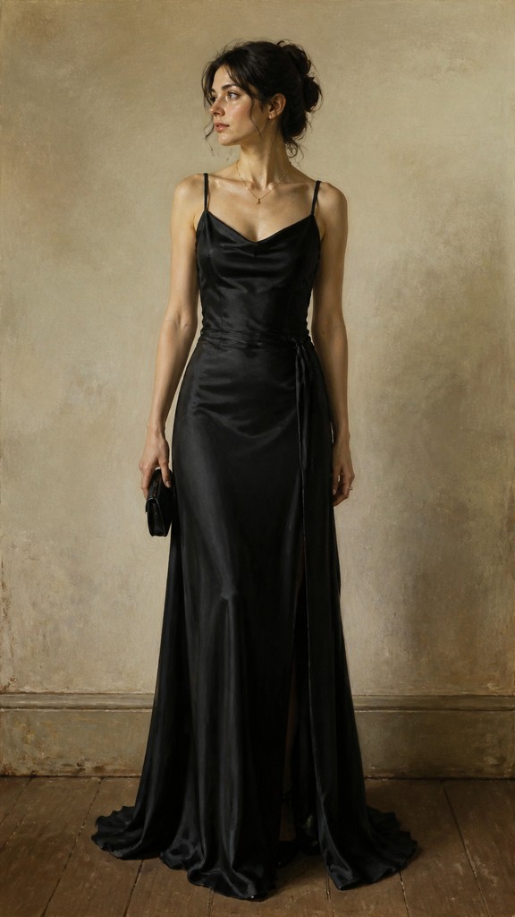 full-length portrait of an elegant figure — Contemporary Realism Art Style