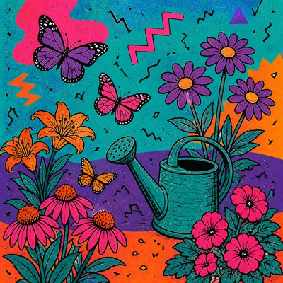 90s Retro Aesthetic coloring page example