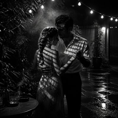 Film Noir Aesthetic couple portrait example