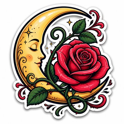 Typography Sticker Design tattoo design example