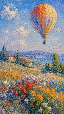 Impressionism Art Style greeting card example
