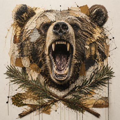 Mixed Media Portrait Style t-shirt design example