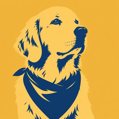 Minimalist Poster Design pet portrait example