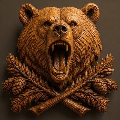Wood Carving Sculpture Art Style t-shirt design example