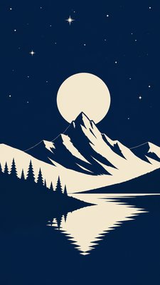 Minimalist Poster Design phone wallpaper example