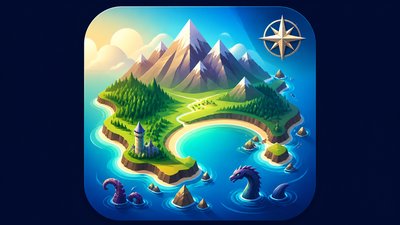 Gradient Icon Design fantasy map example