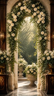 Traditional Interior Design wedding invitation example