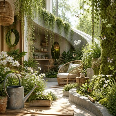 Biophilic Interior Design coloring page example