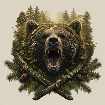 Forestcore Aesthetic t-shirt design example