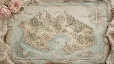Shabby Chic Interior Design fantasy map example