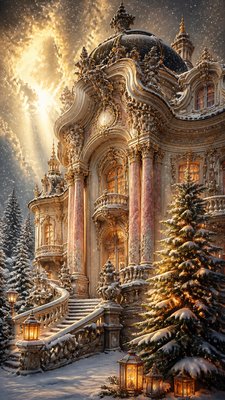 Baroque Architecture Christmas card example
