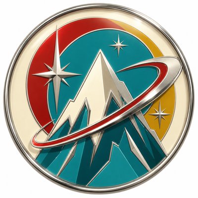 Atompunk Aesthetic logo concept example