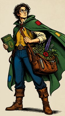 Comic Book Pop Art Style character design example
