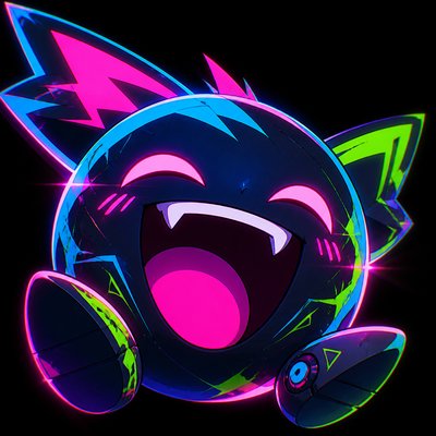 Cyberpunk Neon Anime Art Style Twitch emote example