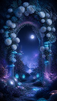 Lunarpunk Aesthetic wedding invitation example
