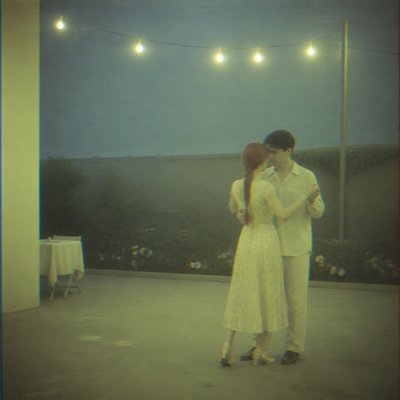 Creepy Liminal Art Style couple portrait example