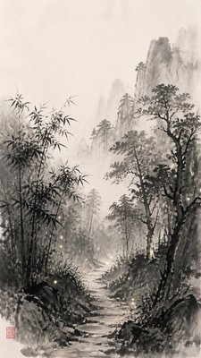 Traditional Chinese Landscape Art Style book cover example
