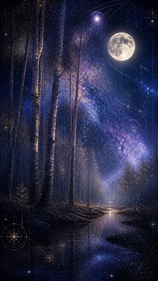 Celestial Aesthetic wall art print example