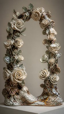 Contemporary Sculptural Ceramic Art Style wedding invitation example