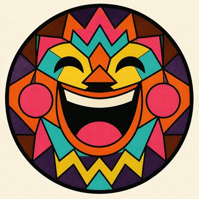 Retro Geometric Art Twitch emote example