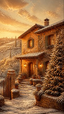 Tuscan Interior Design Christmas card example