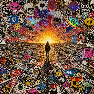 Sticker Bomb Street Art Style album cover example