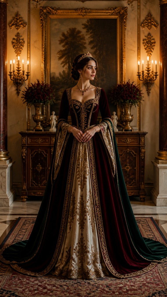 full-length portrait of an elegant figure — Traditional Interior Design