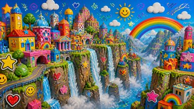Kidcore Aesthetic concept art example