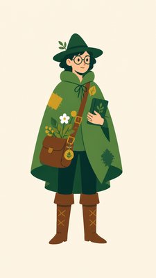 Flat Icon Design character design example