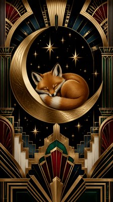 Art Deco Style baby announcement example