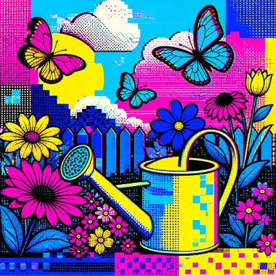 Digital Pop Art Style coloring page example