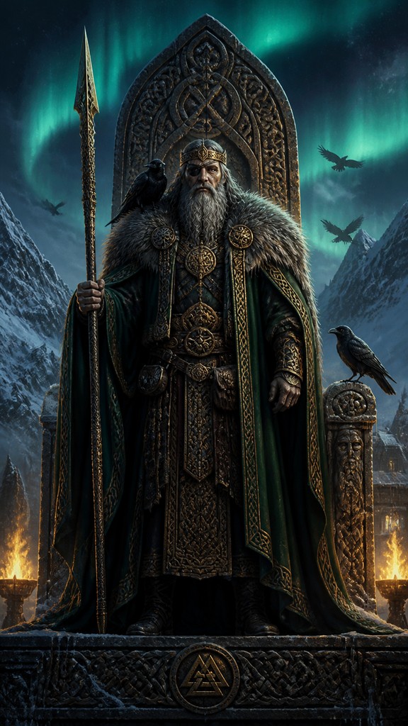 full-length portrait of an elegant figure — Norse Fantasy Art
