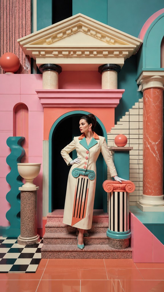 full-length portrait of an elegant figure — Postmodern Architecture
