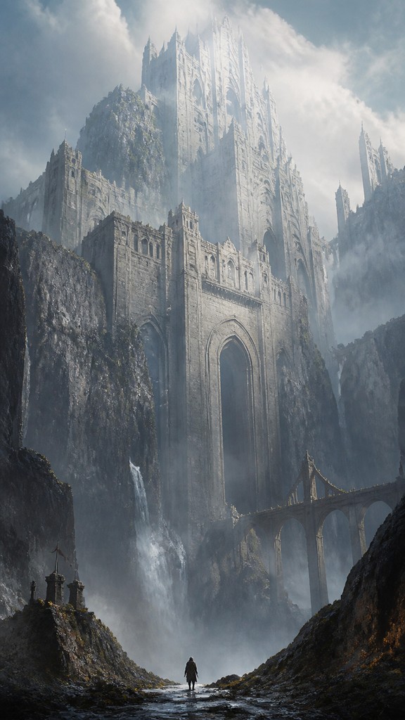 full-length portrait of an elegant figure — Epic Scale Art Style