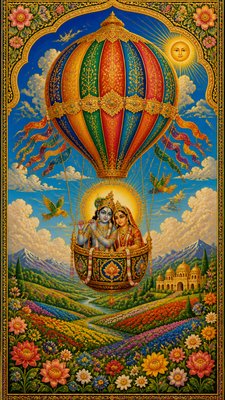 Hindu Religious Art greeting card example