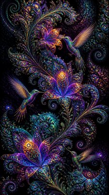 Fractal Abstract Art Style phone case design example
