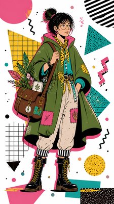 Memphis Design character design example