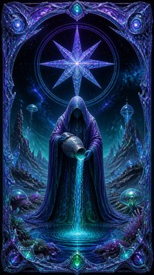 Alien World Sci-Fi Art tarot card example