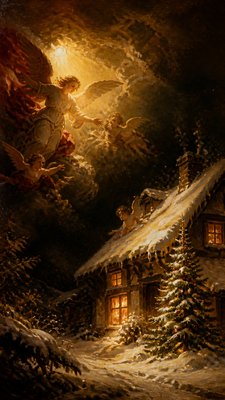 Baroque Religious Art Christmas card example