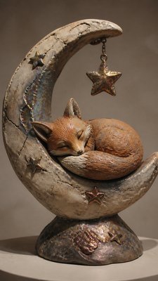 Contemporary Sculptural Ceramic Art Style baby announcement example