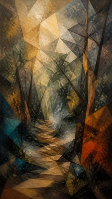 Cubist Modern Art Style book cover example