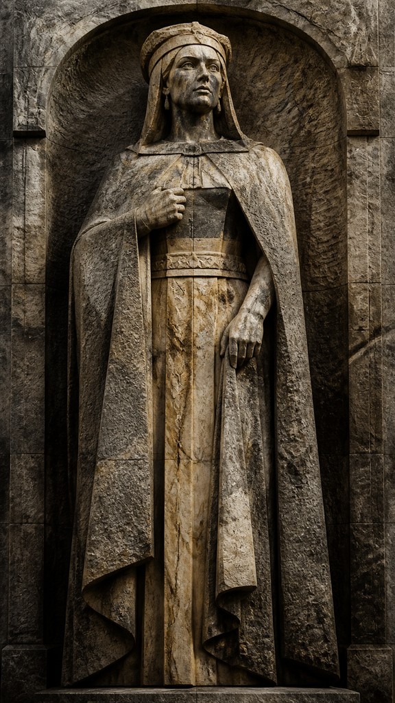 full-length portrait of an elegant figure — Stone Carving Sculpture Art Style