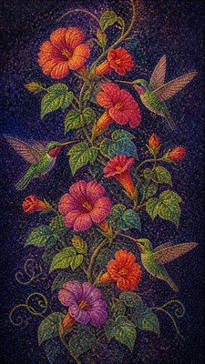Pointillist Impressionism Art Style phone case design example