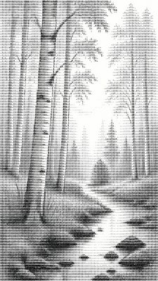 ASCII Art Style wall art print example