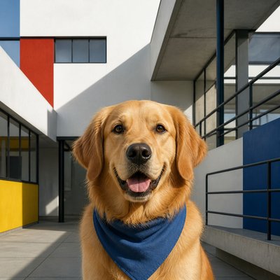 Bauhaus Architecture pet portrait example