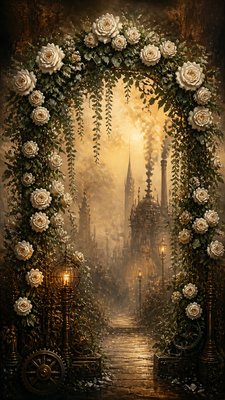 Steampunk Fantasy Art wedding invitation example