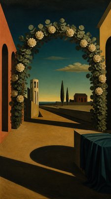 Metaphysical Painting Art Style wedding invitation example