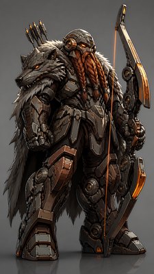 Mecha Anime Art Style tabletop character portrait example
