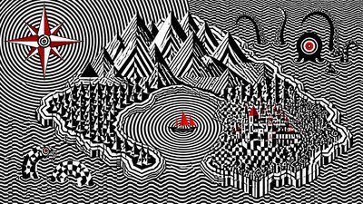 Op Art Style fantasy map example