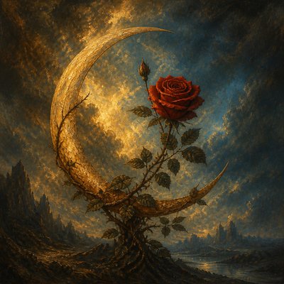 Romantic Landscape Art Style tattoo design example